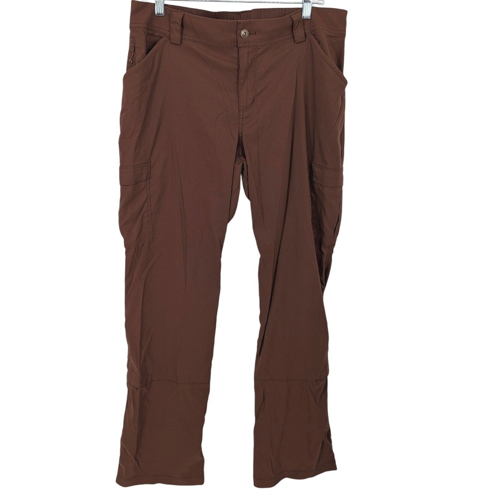 Duluth Trading Co Cargo Pants Women 14x33 Brown Dry on the Fly Hiking Outdoor